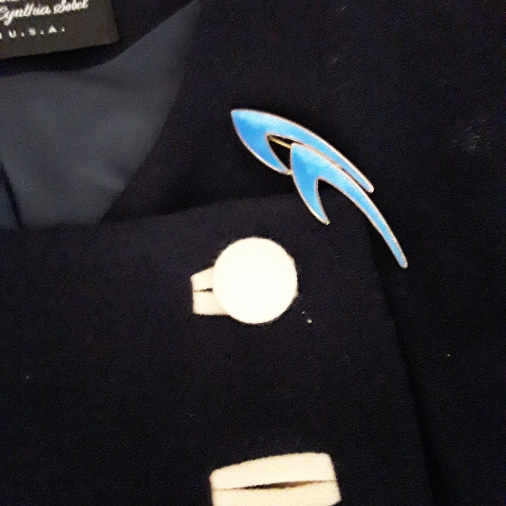 Norwegian enamel, sterling brooch